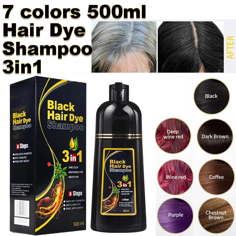 3 in 1 Hair Dye Shampoo